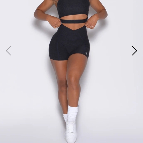 Bombshell Sportswear Dark Gray Athletic Shorts - Picture 4 of 5